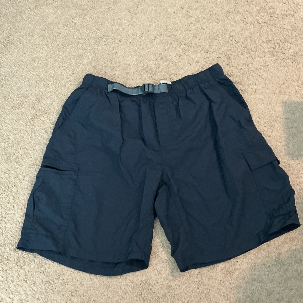 Columbia Swim Trunks Men XL Blue Cargo Bathing Suit Lined Gorpcore Sporty Beach